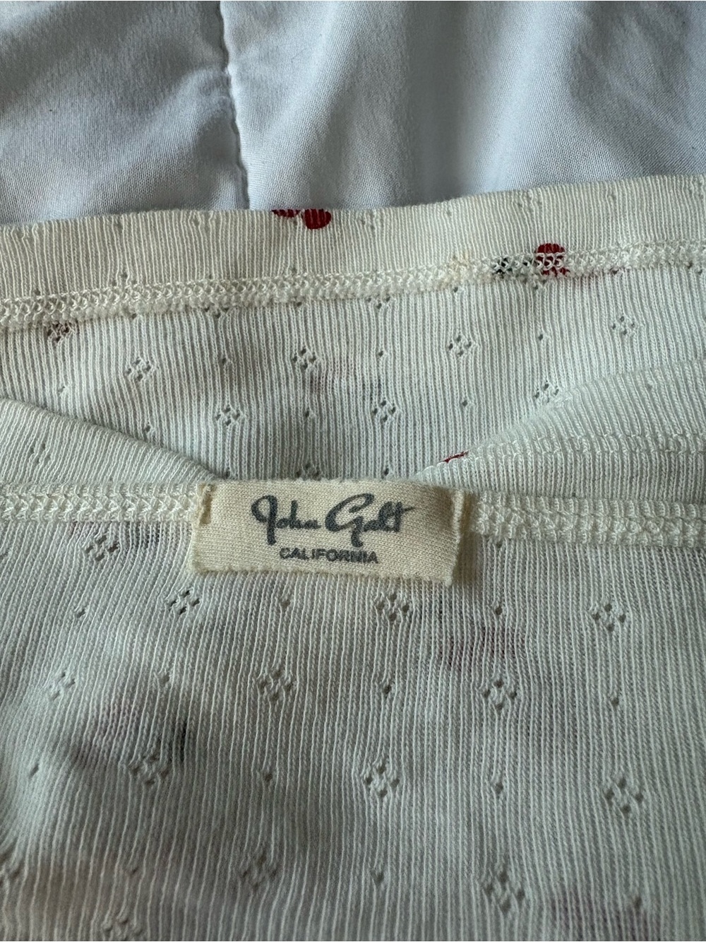 Brandy Melville Cream Cherry-Print Sleep set - Picture 6 of 9